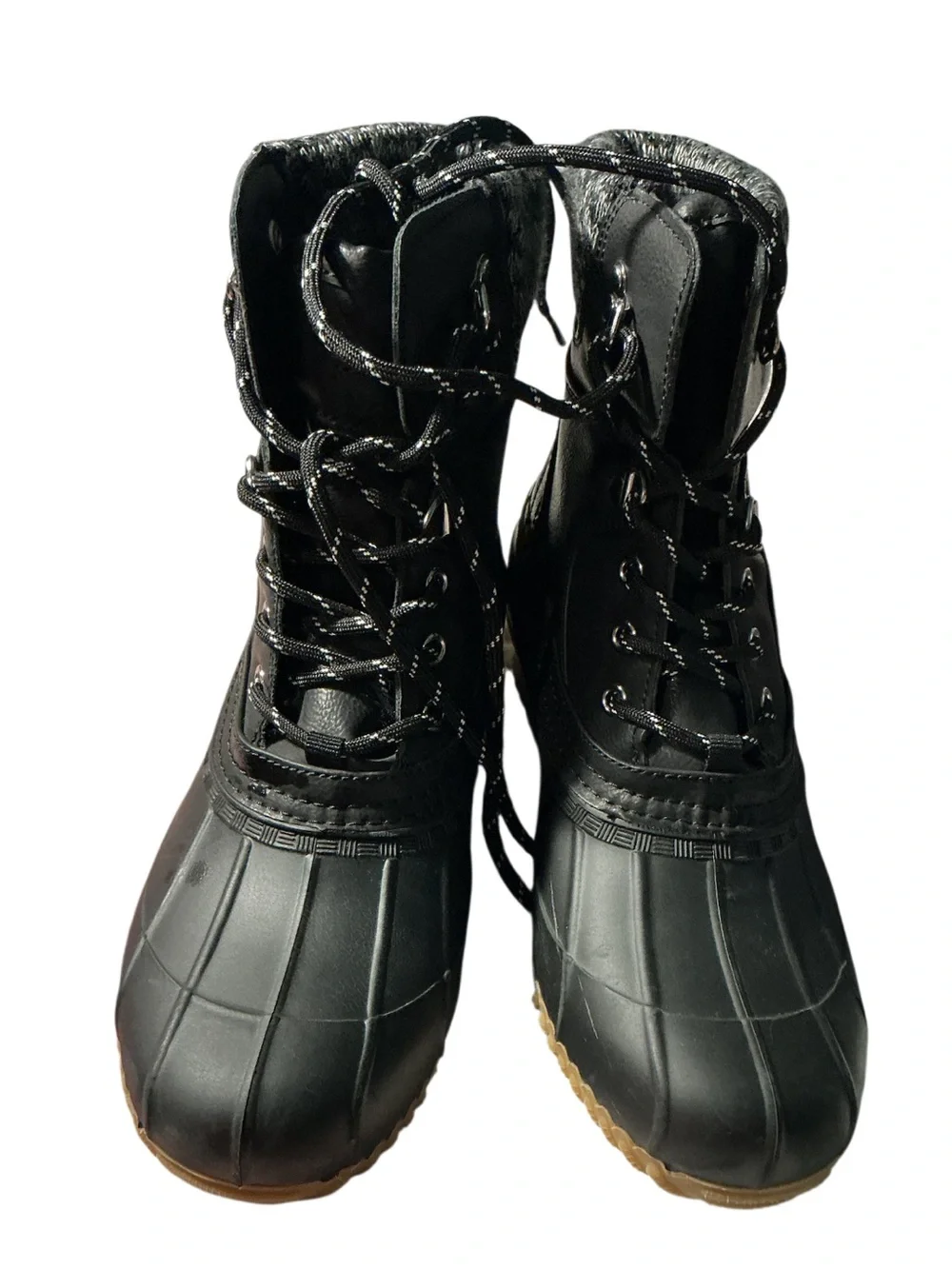 Tommy Hilfiger Twrain Black Lace up Duck Boots